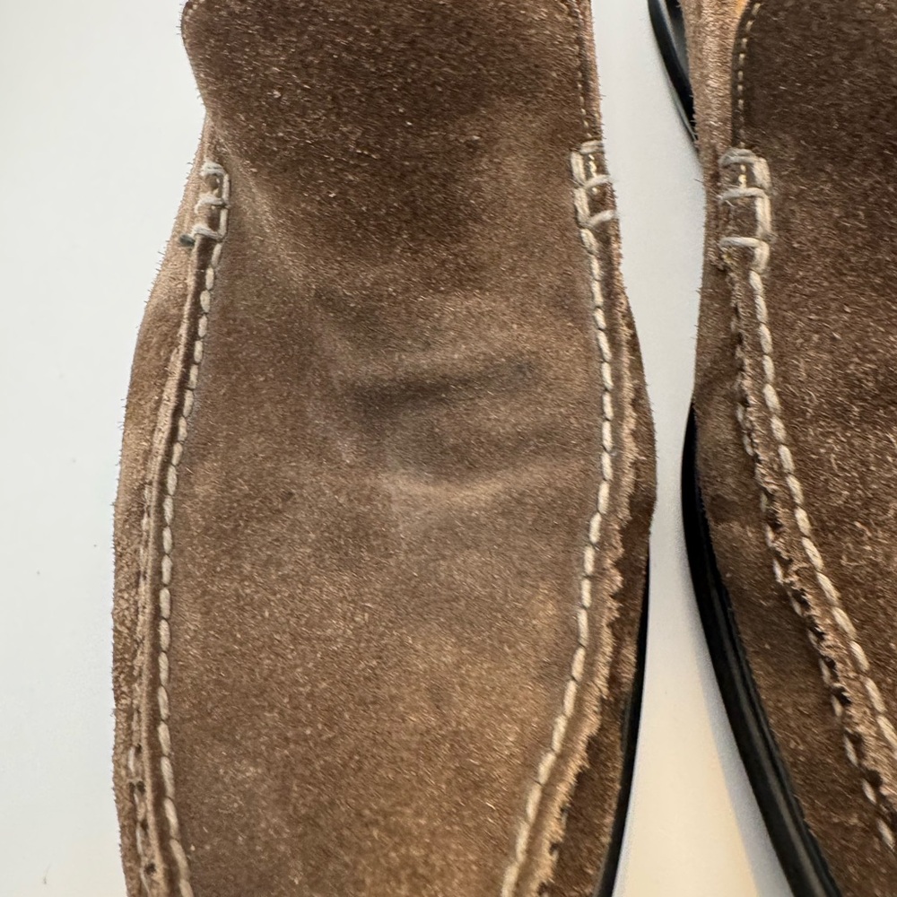 Cole Hann Mens Brown Suede Leather Driver Shoes Size 12M Nike Air Comfort EUC - Picture 2 of 16